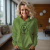 Custom Photo Embroidered Pocket Hoodie Text On Sleeve Colorful Couple Sweatshirt