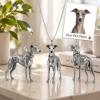 Personalized 925 Sterling Silver 3D Pet Photo Pendant Custom Full Body Greyhound Figure Necklace Gift For Pet Owners