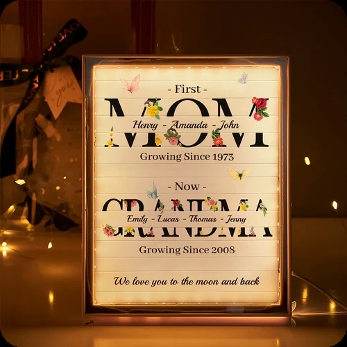Custom LED Mirror Frame Lamp Gifts for Mum Personalized Mommy & Me LED Mirror Frame Lamp-1