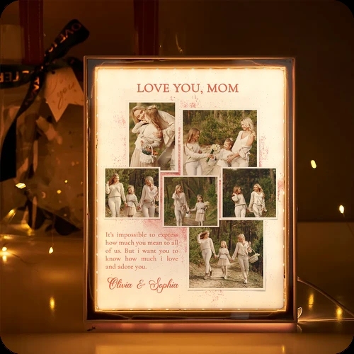 Custom LED Mirror Frame Lamp Gifts for Mum Personalized Mommy & Me LED Mirror Frame Lamp-1