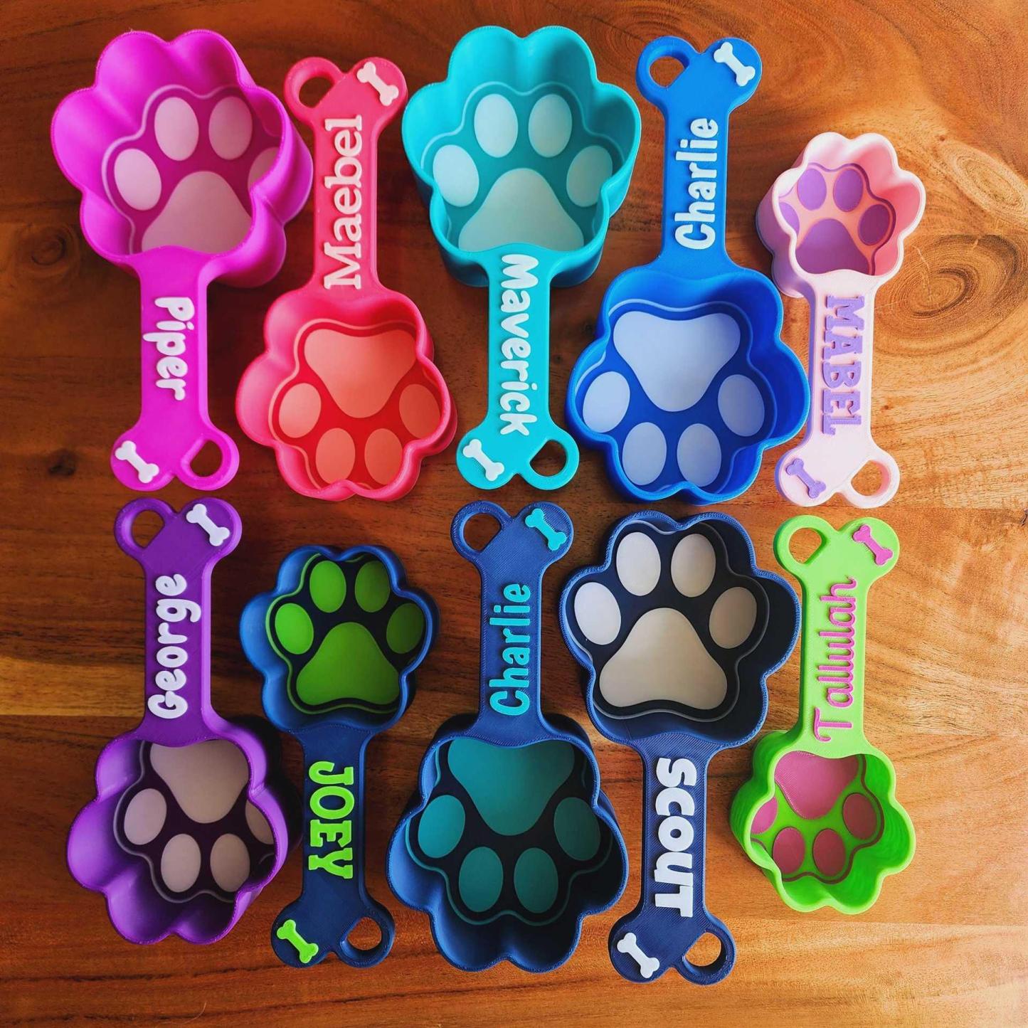 Custom 3D Printed Dog Food Scoop Custom Name Dog Food Scoop Pet Food Measuring Cup Dog Gift