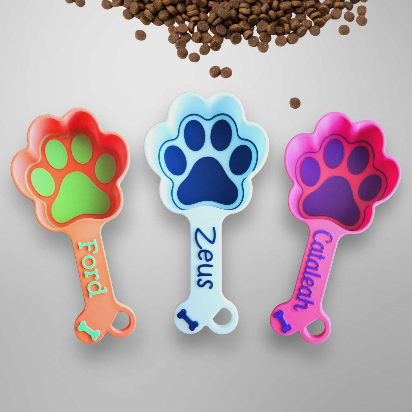 Custom 3D Printed Dog Food Scoop Custom Name Dog Food Scoop Pet Food M