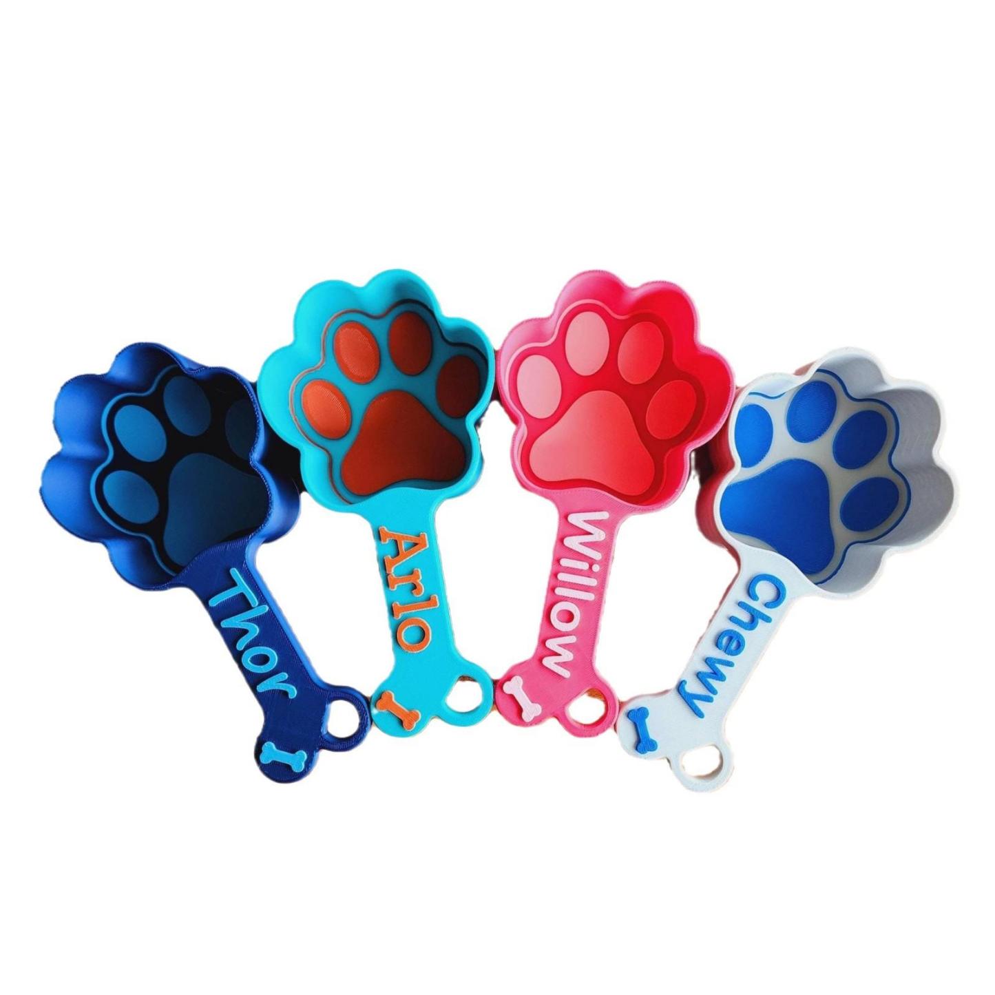 Custom 3D Printed Dog Food Scoop Custom Name Dog Food Scoop Pet Food Measuring Cup Dog Gift