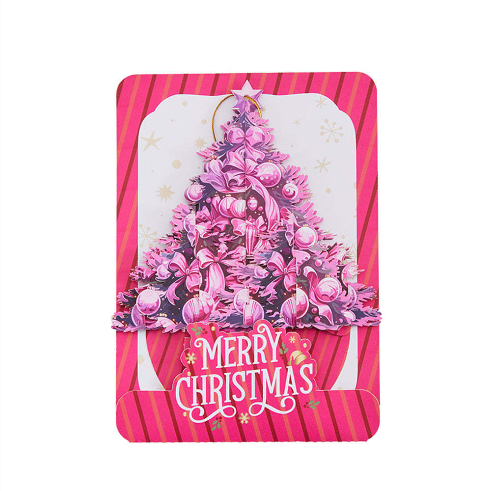 5 Pcs Christmas Tree Ornaments Christmas 3D Pop Up Greeting Card - PetGiftsCustom