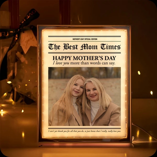 Custom LED Mirror Frame Lamp Gifts for Mum Personalized Mommy & Me LED Mirror Frame Lamp-1