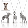 Personalized S925 Sterling Silver 3D Pet Pendant Necklace, Custom Photo to 3D Sculpted Dog & Cat Jewelry, Golden Retriever Memorial Gift for Pet Mom - namenecklace