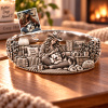 Personalized S925 Sterling Silver 3D Pet Ring, Custom Photo to 3D Sculpted Dog & Cat Animal Ring, Plain Band Unique Pet Mom Keepsake Jewelry - namenecklace