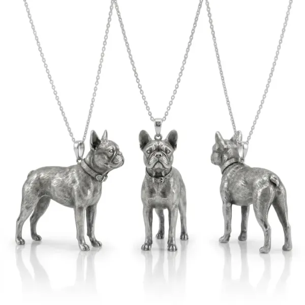 Personalized S925 Sterling Silver 3D Pet Pendant Necklace, Custom Photo to 3D Sculpted Dog & Cat Jewelry, Golden Retriever Memorial Gift for Pet Mom