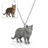 Personalized S925 Sterling Silver 3D Pet Pendant Necklace, Custom Photo to 3D Sculpted Dog & Cat Jewelry, Golden Retriever Memorial Gift for Pet Mom - namenecklace