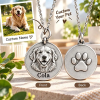 Personalized 3D Embossed Horse Coin Photo Name Necklace Custom 925 Sterling Silver Pet Portrait Coin Necklace Gift for Pet Owner
