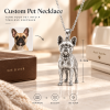 Personalized 925 Sterling Silver 3D Pet Photo Pendant Custom Full Body French Bulldog Figure Necklace Gift For Pet Owners