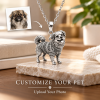 Personalized S925 Sterling Silver 3D Pet Pendant Necklace, Custom Photo to 3D Sculpted Dog & Cat Jewelry, Pekingese Memorial Gift for Dog Mom