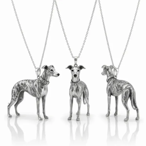 Personalized S925 Sterling Silver 3D Pet Pendant Necklace, Custom Photo to 3D Sculpted Dog & Cat Jewelry, Golden Retriever Memorial Gift for Pet Mom