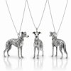 Exquisite S925 Sterling Silver 3D Pet Pendant Necklace, Highly Detailed Sculpted Dog & Cat Animal Charm Jewelry for Pet Owners