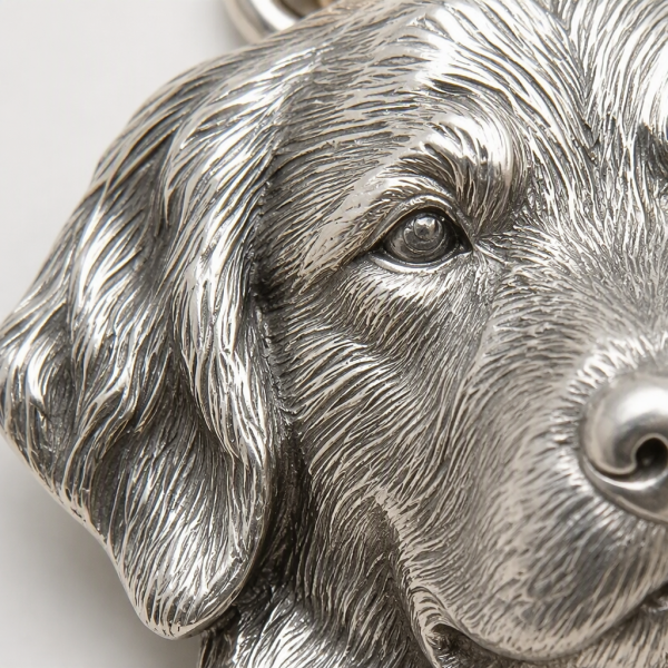Custom 925 Sterling Silver 3D Pet Photo Portrait Pendant Sculpted Dog Cat Head Charm Memorial Gift For Her