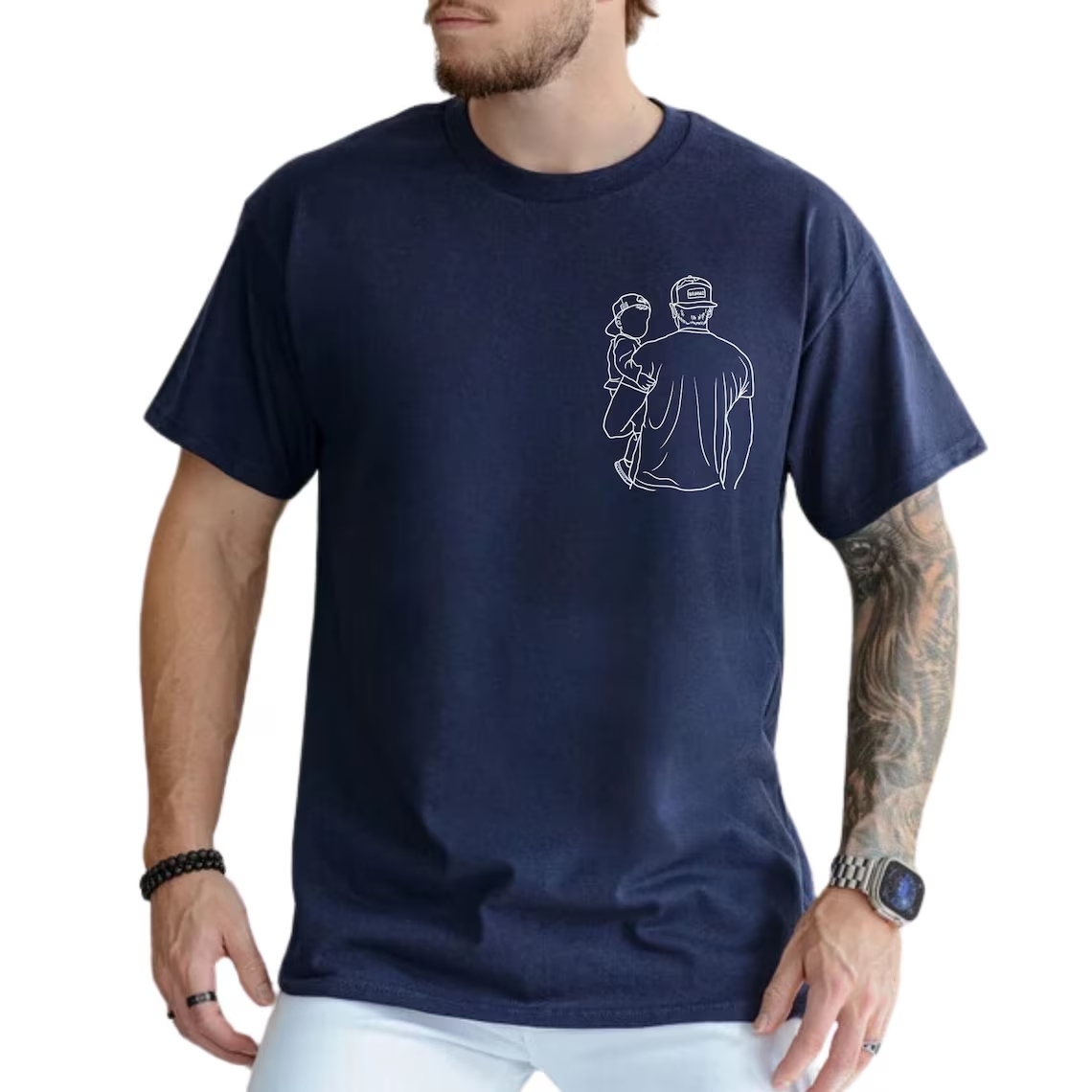 Custom Photo Shirt For Dad Fathers Day Gifts Father's Day Shirt Personalized Dad Portrait Shirt Dad Birthday Gifts