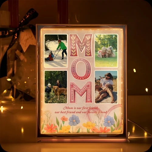 Custom LED Mirror Frame Lamp Gifts for Mum Personalized Mommy & Me LED Mirror Frame Lamp-1