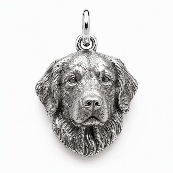Custom 925 Sterling Silver 3D Pet Photo Portrait Pendant Sculpted Dog Cat Head Charm Memorial Gift For Her