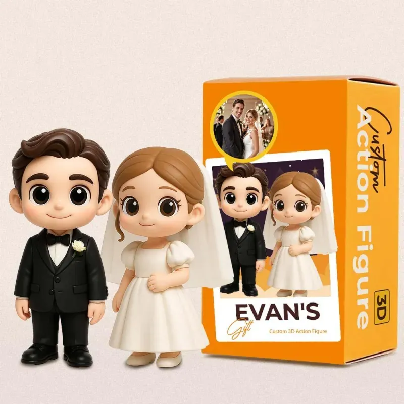 Custom 3D Action Figure From Your Photo Personalized Toy Figure Couple Custom Action Figure Gifts For Wedding