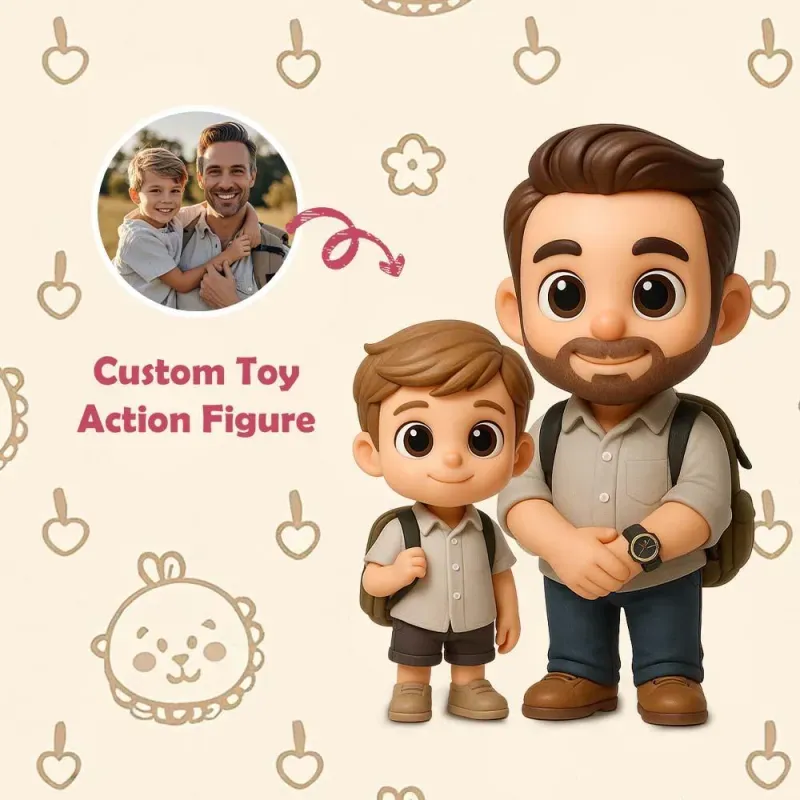 Custom Action Toy From Your Photo Personalized Toy Figure Custom Action Figure Gifts For Dad