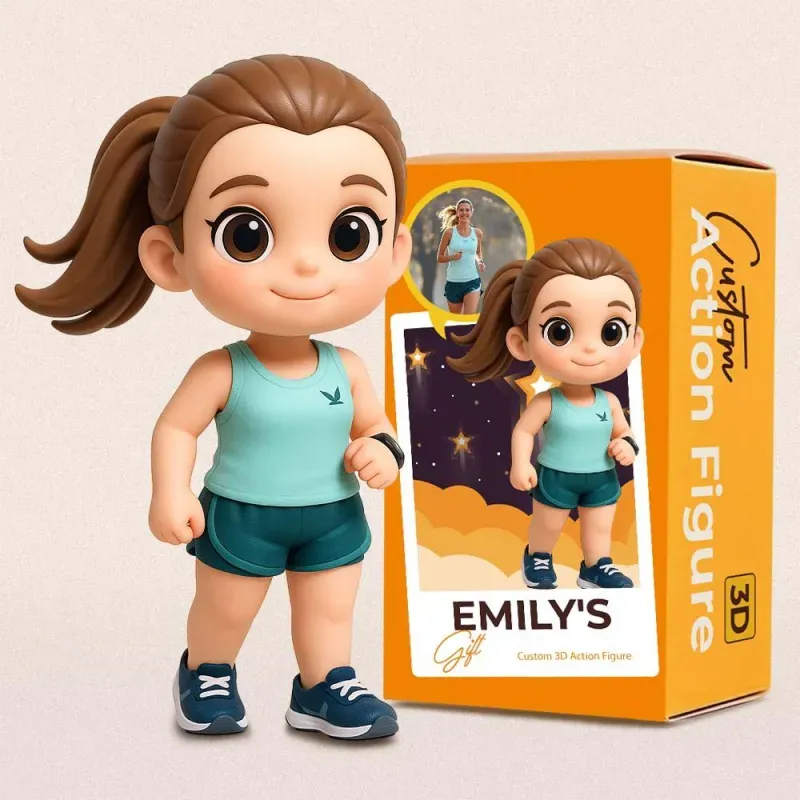 Custom 3D Action Figure From Your Photo Personalized Toy Active Person Action Figure Gifts For Sports Lover