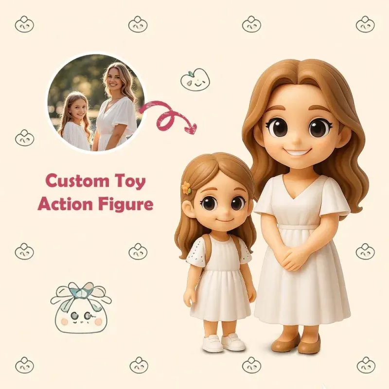 Custom Action Toy From Your Photo Personalized Toy Figure Custom 3D Action Figure Gifts For Mom