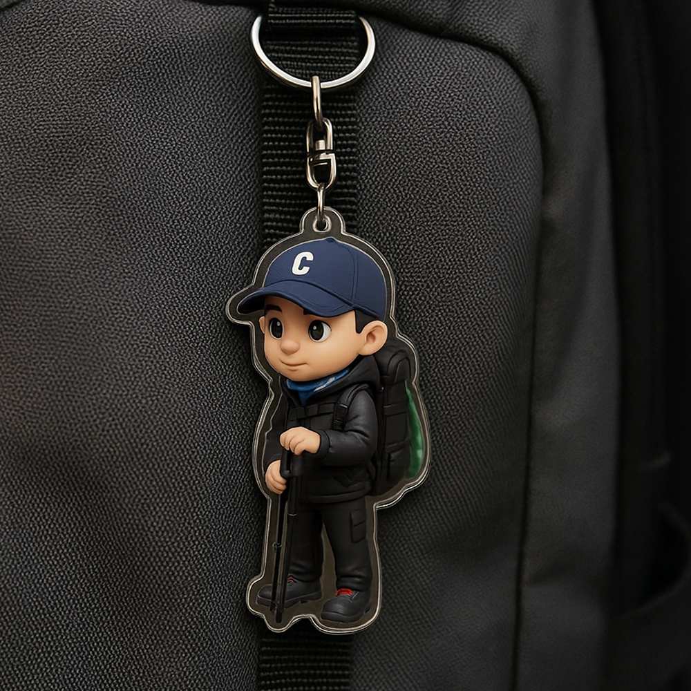 Custom Couple Keychain Personalized Acrylic Cartoon Keychain Photo Bag Charm Unique Keepsake Gift For Lover Anniversary Birthday Valentine's Day Holiday Gift