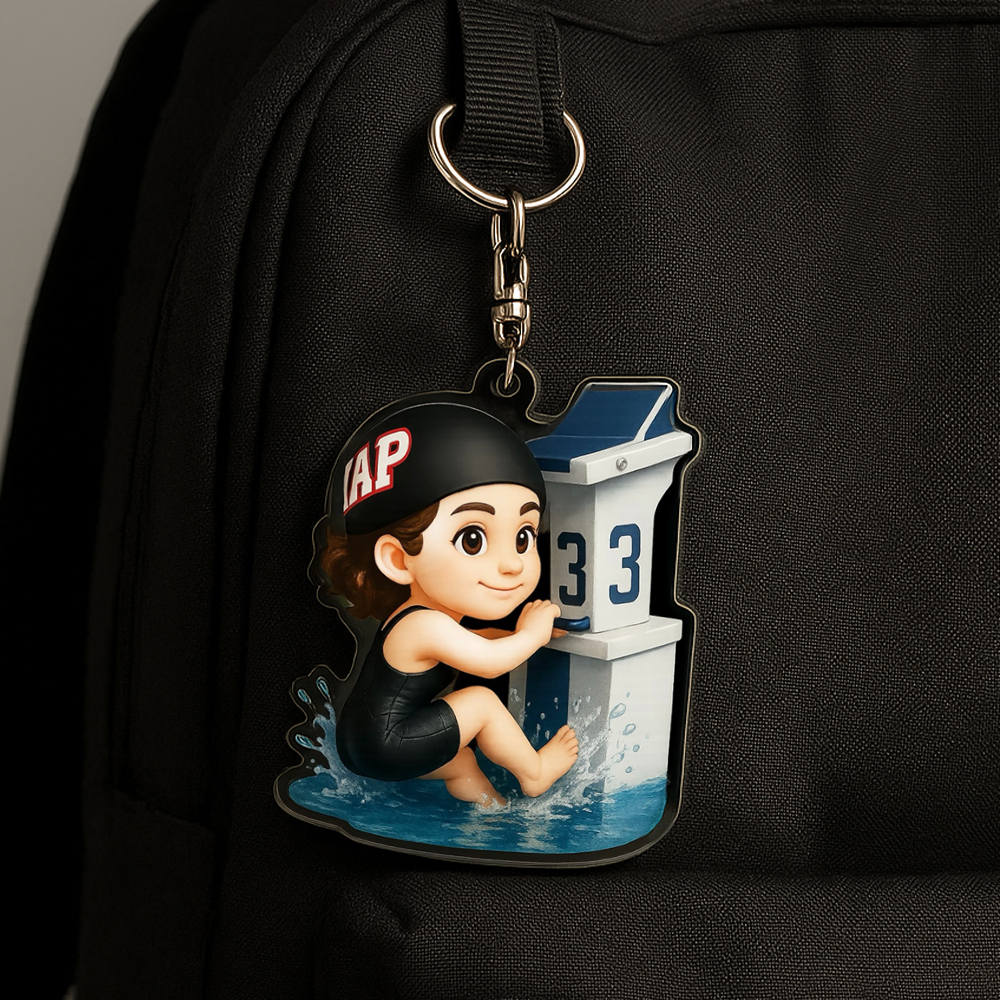 Custom Couple Keychain Personalized Acrylic Cartoon Keychain Photo Bag Charm Unique Keepsake Gift For Lover Anniversary Birthday Valentine's Day Holiday Gift