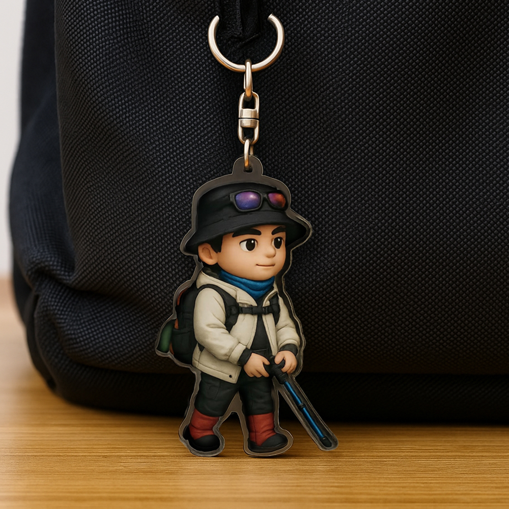 Custom Couple Keychain Personalized Acrylic Cartoon Keychain Photo Bag Charm Unique Keepsake Gift For Lover Anniversary Birthday Valentine's Day Holiday Gift