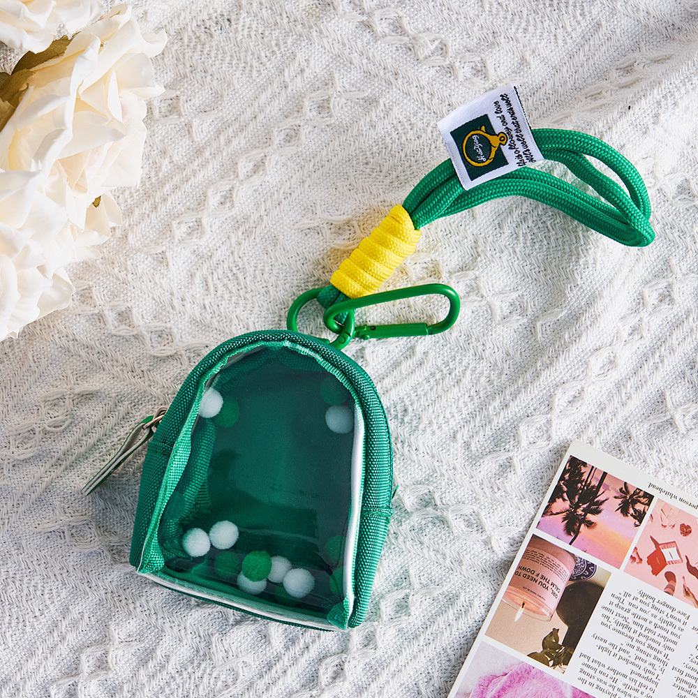 (4/6/8 Size) 3D Colorful Fabric Bag Charm Strolling Figure Bag Green - CustomPhotoKeychainUK