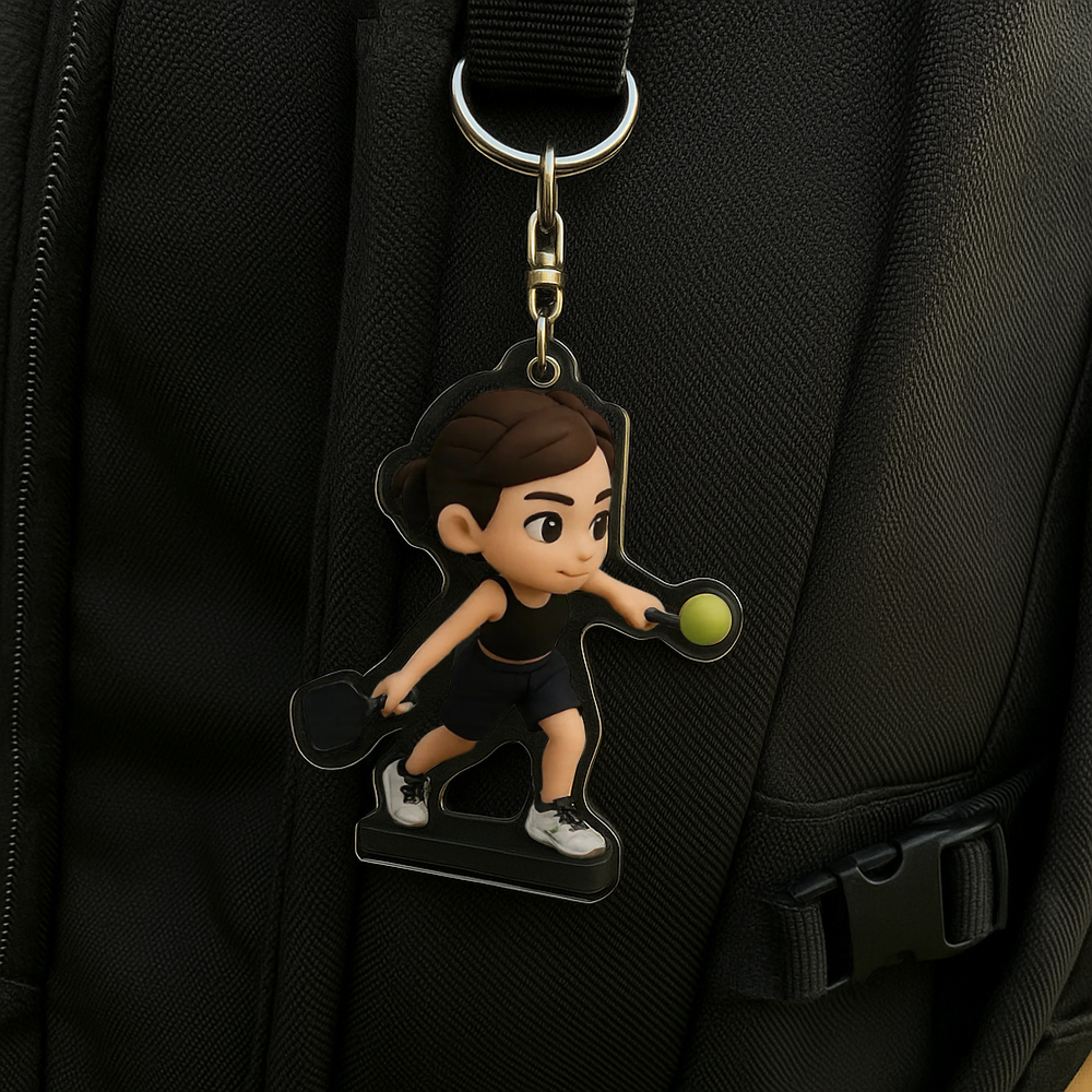 Custom Couple Keychain Personalized Acrylic Cartoon Keychain Photo Bag Charm Unique Keepsake Gift For Lover Anniversary Birthday Valentine's Day Holiday Gift