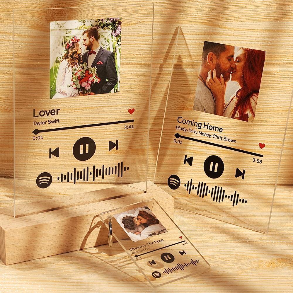 Custom Spotify Code Music Acrylic Glass Plaque 4 in 1 - MadeMineAU