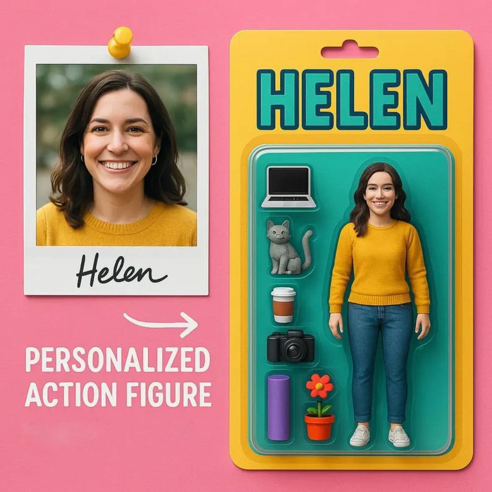 Custom 3D Effect Action Figure Pack Packaging Toy Box Style Art Gift Personalized Acrylic Car Hanger Gift for Dad - CustomPhotoKeychainUK