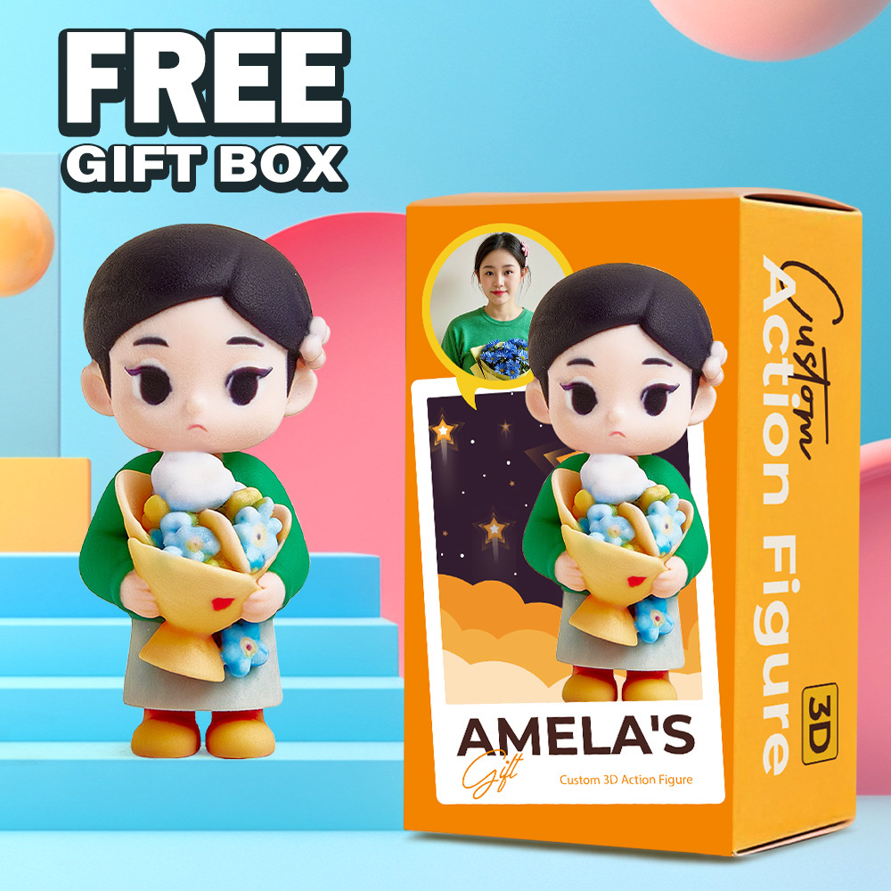 Custom 3D Action Figure From Your Photo Personalized Toy Figure Custom Action Figure Gifts For Him/Her - CustomPhotoKeychainUK