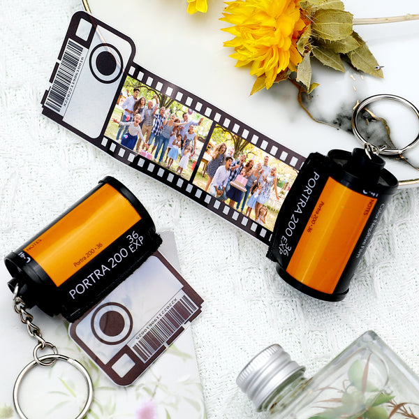 Family Film Keyring Camera Roll Keychain Personalized Photo Keyring