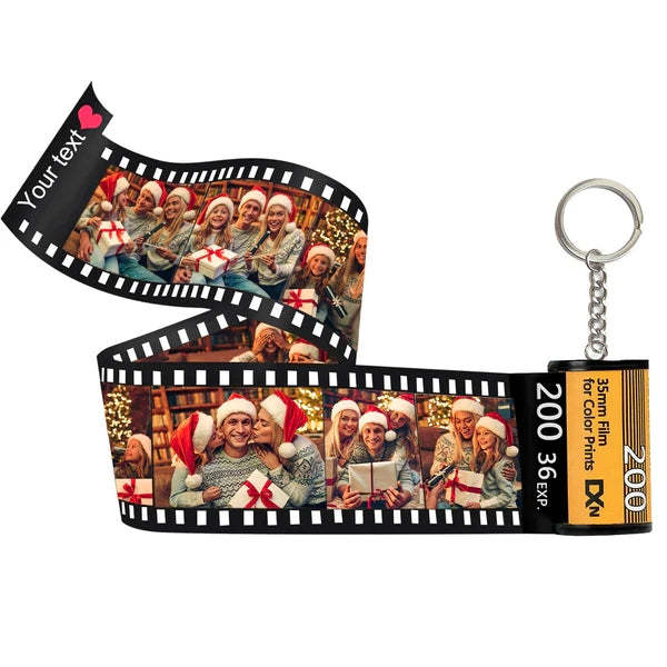 Custom Text For The Film Roll Keychain Personalized Picture Camera Roll Keychain with Reel Album Customized Gifts