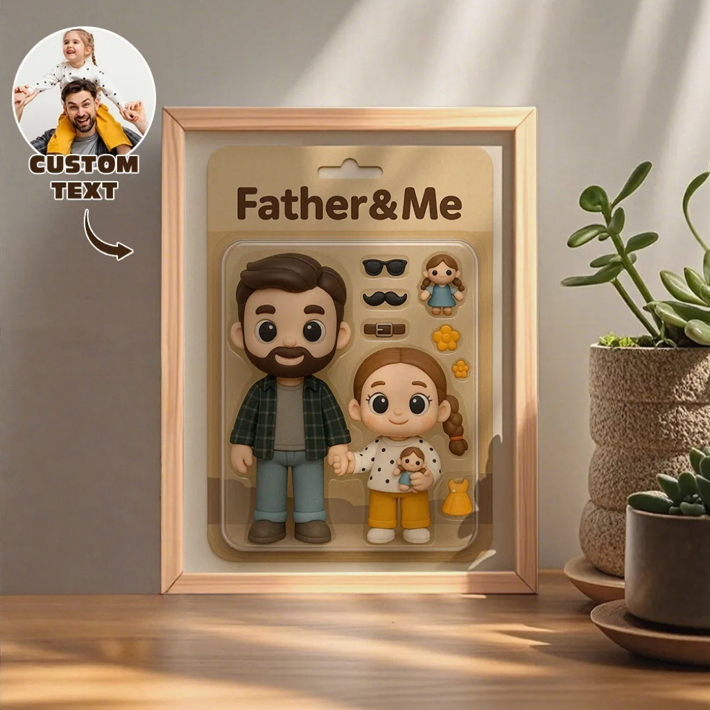 Custom Action Figure Portraits | Personalized Toy Box Art | Custom Photo Frame Decorations