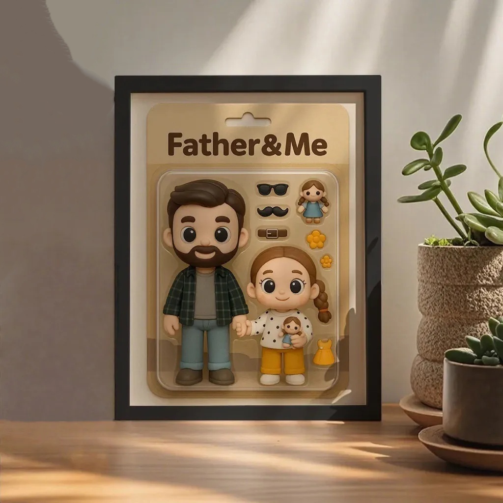 Custom Action Figure Portraits | Personalized Toy Box Art | Custom Photo Frame Decorations