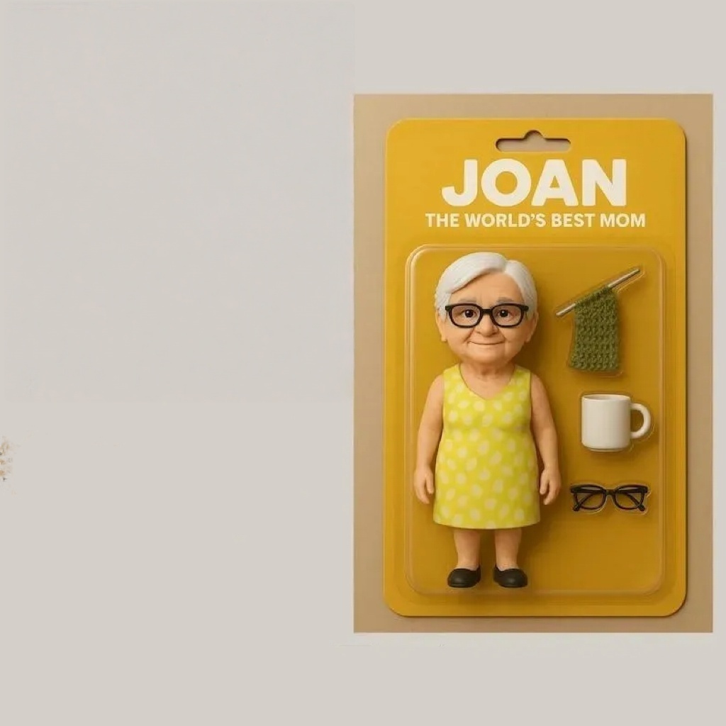 Custom Action Figure Pack Packaging Toy Box Style Art Gift Personalized Acrylic Keychain Gift for Family