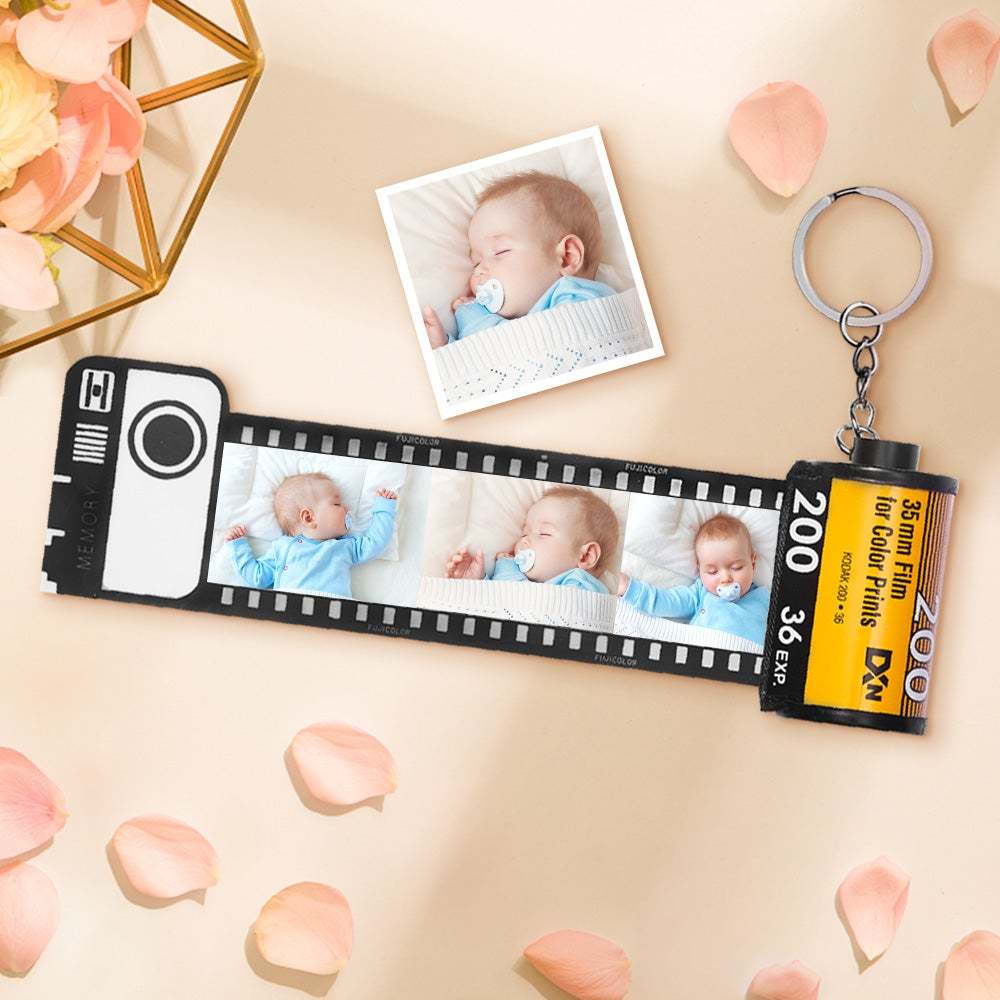 Newborn Gifts Custom Colorful Camera Roll Keychain Best Gift For Baby