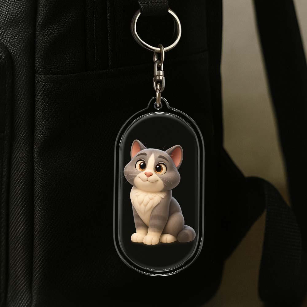 Custom Couple Keychain Personalized Acrylic Cartoon Keychain Photo Bag Charm Unique Keepsake Gift For Lover Anniversary Birthday Valentine's Day Holiday Gift