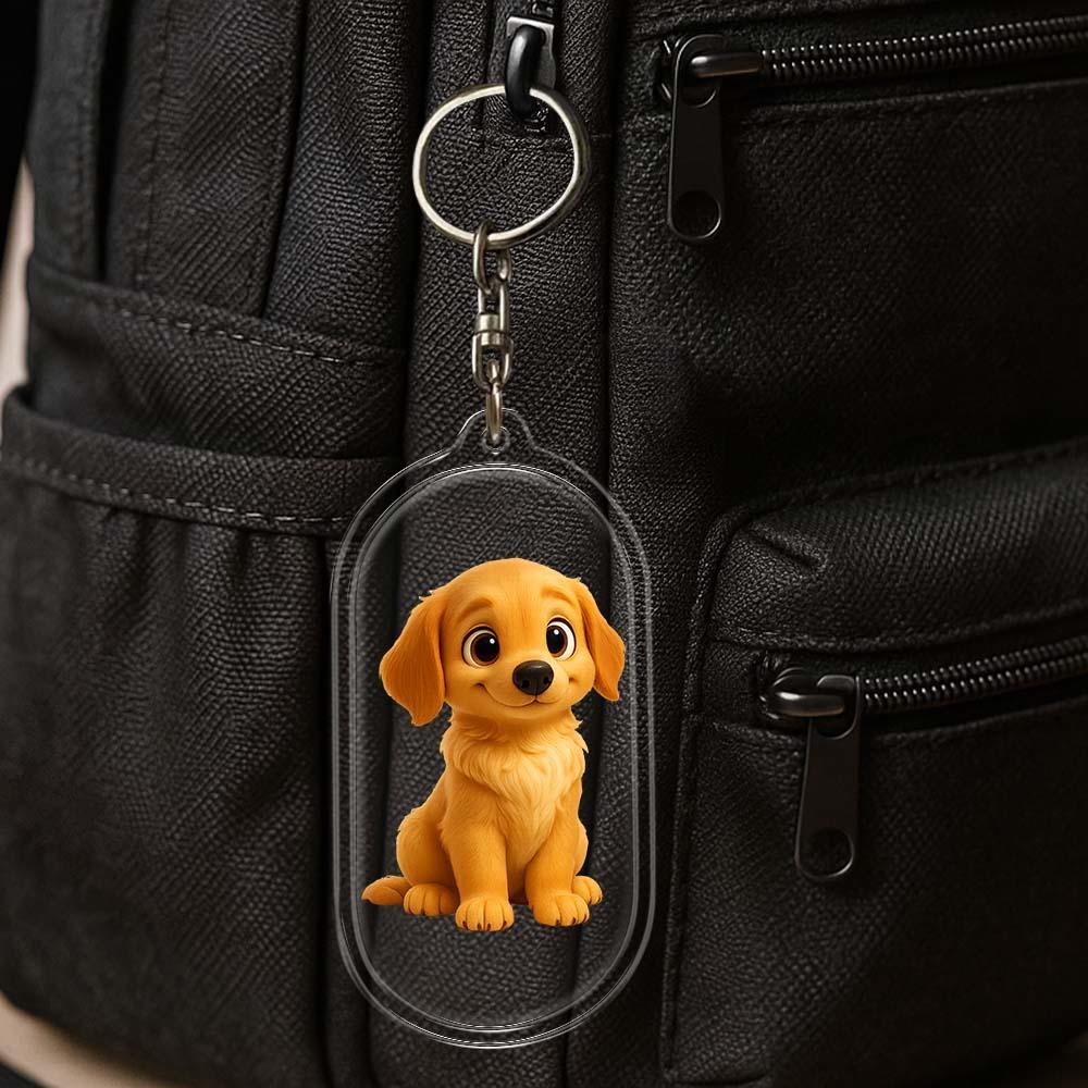 Custom Couple Keychain Personalized Acrylic Cartoon Keychain Photo Bag Charm Unique Keepsake Gift For Lover Anniversary Birthday Valentine's Day Holiday Gift