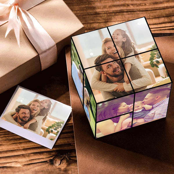 Father's Day Gifts Custom Photo Rubic's Cube Custom Family Photo Cube Multiphoto Colorful Cube Gifts