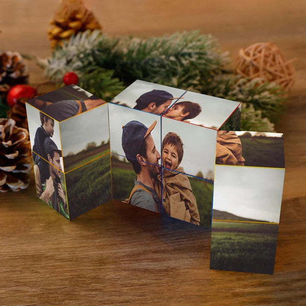 Father's Day Gift Custom Photo Rubic's Cube Multiphoto Colorful Cube for Dad Photo Cubic Gifts for Father