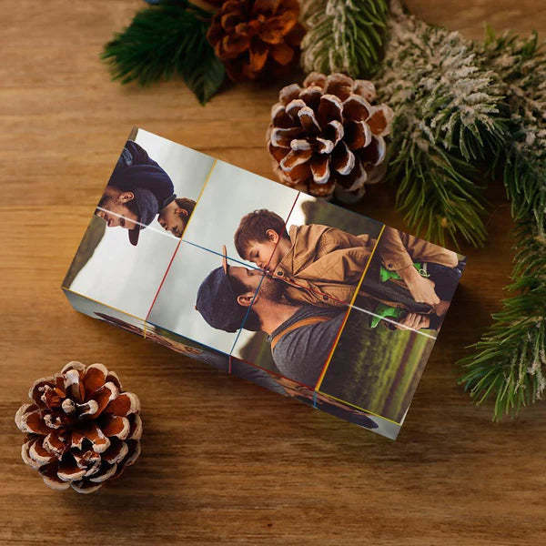 Father's Day Gift Custom Photo Rubic's Cube Multiphoto Colorful Cube for Dad Photo Cubic Gifts for Father