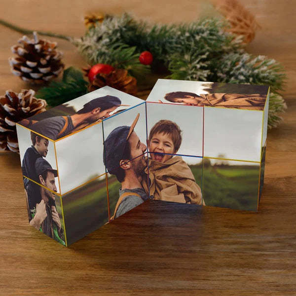 Father's Day Gift Custom Photo Rubic's Cube Multiphoto Colorful Cube for Dad Photo Cubic Gifts for Father