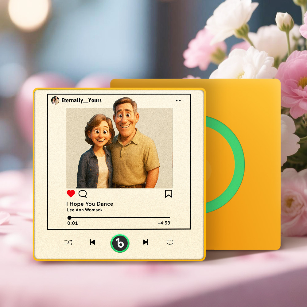 Personalized Cartoon Instagram Style Photo Album Fridge Magnet Music Wall Photo Sticker Music Movement That Can Be Played Without Cell Phone Music Fridge Magnet Pro Can Play Songs Best Gift for Lover