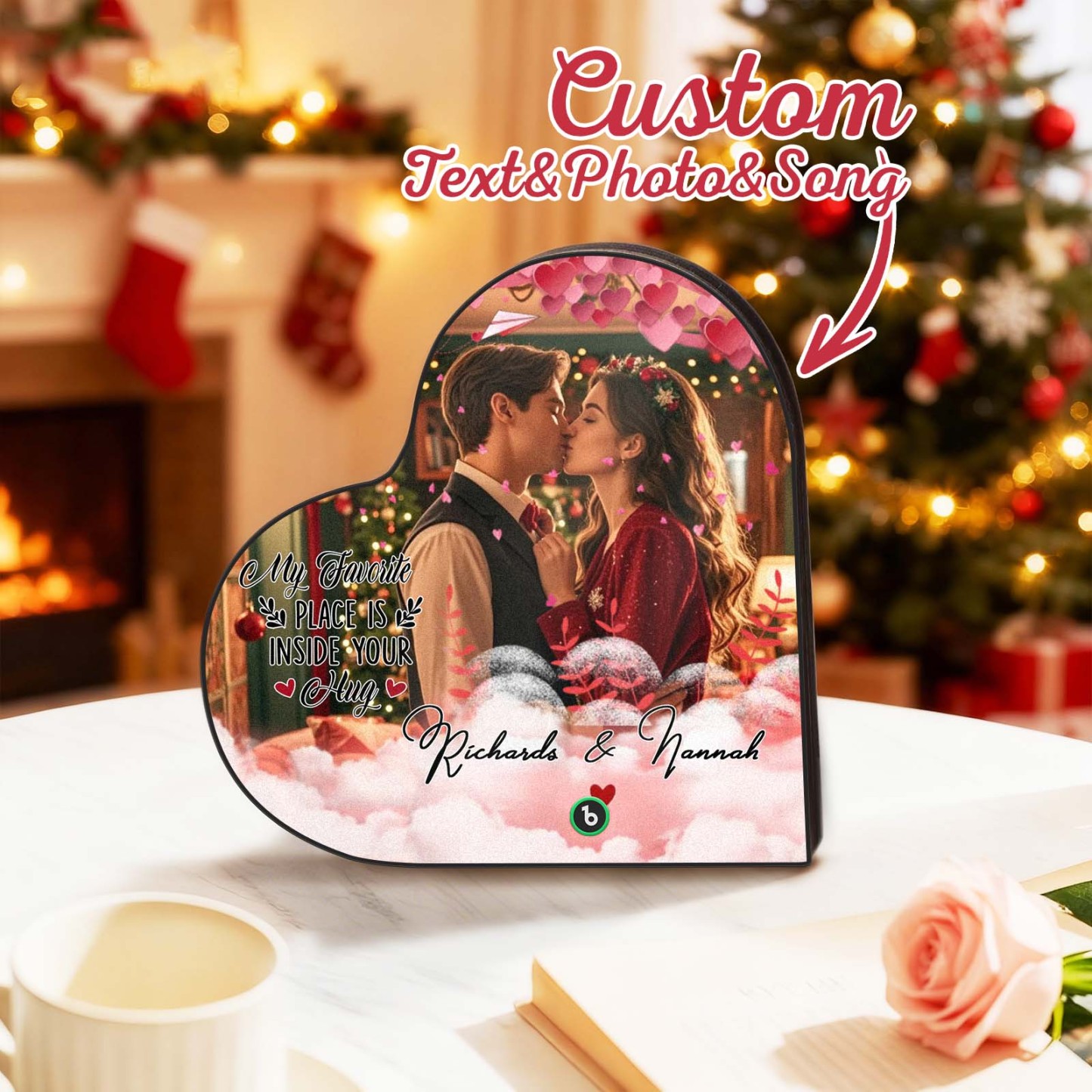 Personalized Music Fridge Magnet, Custom Music Wall Photo Sticker, Best Gift for Him - CustomPhotoKeychainUK