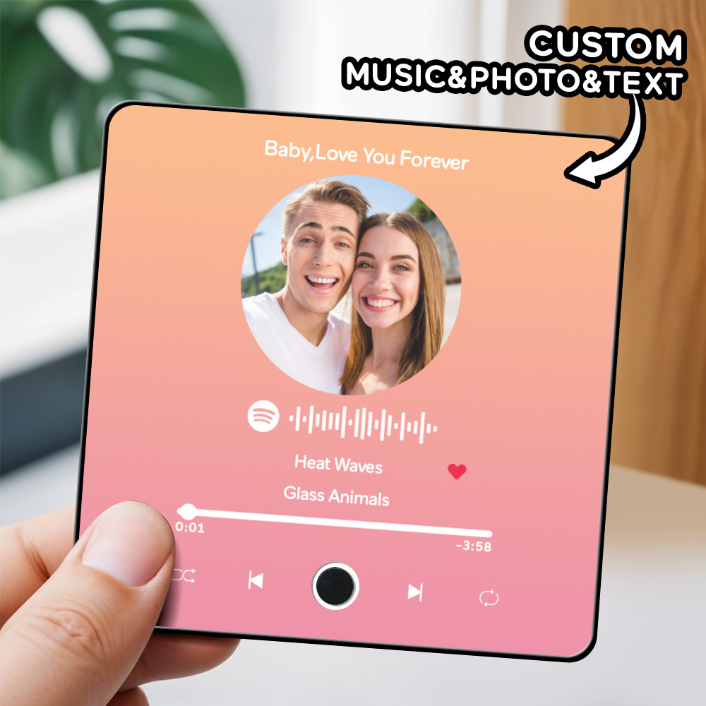 Personalized Photo Album Fridge Magnet Music Wall Photo Sticker Music Movement That Can Be Played Without Cell Phone Music Fridge Magnet Pro Can Play Songs