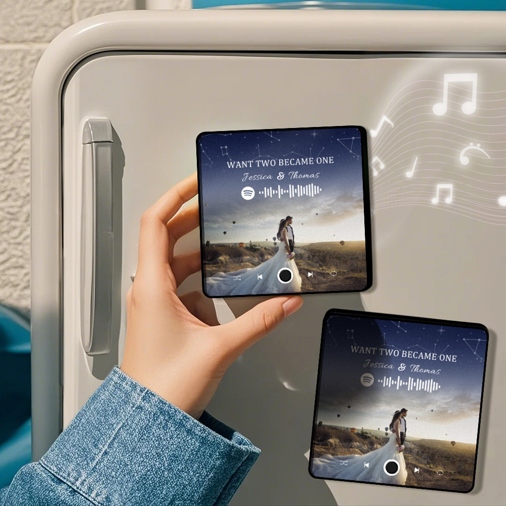 Personalized Photo Album Fridge Magnet Music Wall Photo Sticker Music Movement That Can Be Played Without Cell Phone Music Fridge Magnet Pro Can Play Songs